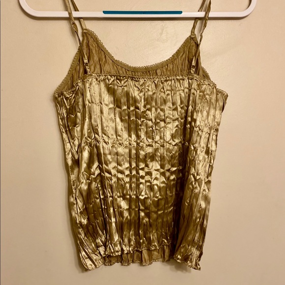 Gold Ruched Tank Top - Picture 2 of 2